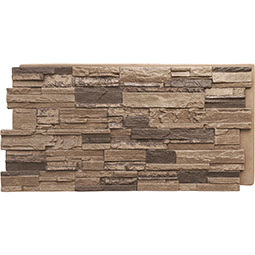 Ekena Millwork - PNU24X48CA - 48 5/8"W x 24 3/4"H x 1 1/4"D Cascade Stacked Stone, StoneCraft Faux Stone Siding Panel