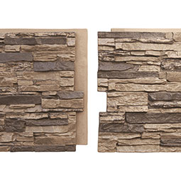 Ekena Millwork - PNU24X48CN - 45 3/4"W x 24 1/2"H x 1 1/4"D Canyon Ridge Stacked Stone, StoneCraft Faux Stone Siding Panel