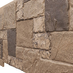 Ekena Millwork - PNU24X48CR - 49"W x 24 1/2"H x 1 1/4"D Castle Rock Stacked Stone, StoneCraft Faux Stone Siding Panel