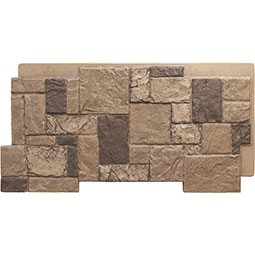 Ekena Millwork - PNU24X48CR - 49"W x 24 1/2"H x 1 1/4"D Castle Rock Stacked Stone, StoneCraft Faux Riverrock Siding Panel