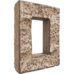 Ekena Millwork - PNUEC04X08 - 4"W x 3"D x 7 7/8"H Universal Electrical Cover for StoneCraft Faux Stone Siding Panels