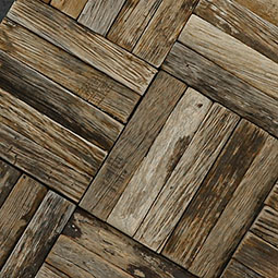 Ekena Millwork - WPW24X12ANMENA - 23 3/4"W x 11 7/8"H x 3/4"P Antique Boat Wood Mosaic Wall Tile, Natural Finish