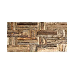 Ekena Millwork - WPW24X12ANMENA - 23 3/4"W x 11 7/8"H x 3/4"P Antique Boat Wood Mosaic Wall Tile, Natural Finish