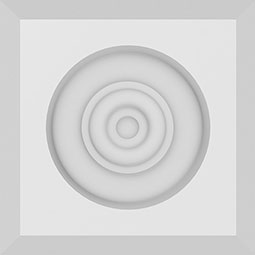 Ekena Millwork - ROSPSDG03 - Standard Sedgwick Bullseye Rosette with Beveled Edge