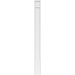 Ekena Millwork - PILPSM-2 - Plain PVC Pilaster w/Standard Capital & Base (Pair)