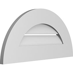 Ekena Millwork - GVPHR01 - Half Round Surface Mount PVC Gable Vent Standard Frame