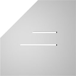Ekena Millwork - GVPOR01 - Half Octagon Top Right Surface Mount PVC Gable Vent Standard Frame