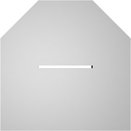 Ekena Millwork - GVPOT01 - Octagonal Top Surface Mount PVC Gable Vent Standard Frame