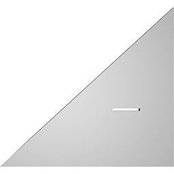 Ekena Millwork - GVPRR01 - Right Triangle Right Side Surface Mount PVC Gable Vent Standard Frame