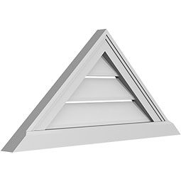 Ekena Millwork - GVPTR03 - Triangle Surface Mount PVC Gable Vent Brickmould Sill Frame