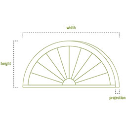 Ekena Millwork - PEDPSSEG00 - Segment Arch Architectural Grade PVC Pediment
