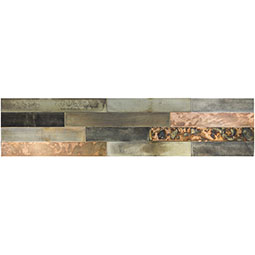ACP - BT24X06DM - Aspect Peel and Stick Distressed Metal Backsplash Tile