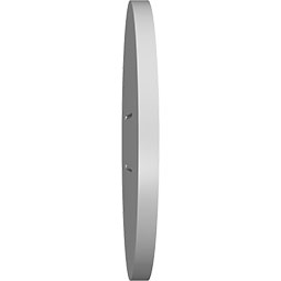 Ekena Millwork - GVPVO01 - Vertical Oval Surface Mount PVC Gable Vent Standard Frame