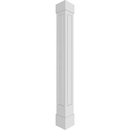 Turncraft Architectural - ECENR - Premium Square Non-Tapered Raised Panel PVC Endura-Craft Column Wrap Kit