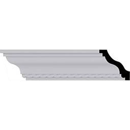 Ekena Millwork - MLD01X02X02ED - 2"H x 2"P x 2 3/4"F x 94 1/2"L Edinburgh Traditional Crown Moulding