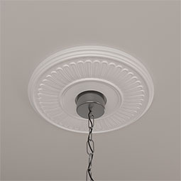 Ekena Millwork - CM15BE_P - 15 3/4"OD x 3 7/8"ID x 3/4"P Berkshire Ceiling Medallion (Fits Canopies up to 7")