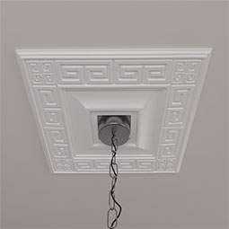 Ekena Millwork - CM18ER_P - 18"W x 18"H x 3 1/2"ID x 1 1/8"P Eris Ceiling Medallion (Fits Canopies up to 9 7/8")