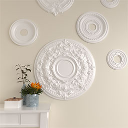Ekena Millwork - CM28OS_P - 28 1/8"OD x 1 3/4"P Oslo Ceiling Medallion (Fits Canopies up to 10 1/2")