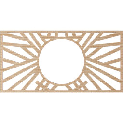 Ekena Millwork - CMWPHO - Hoover Wood Fretwork Pierced Ceiling Medallion