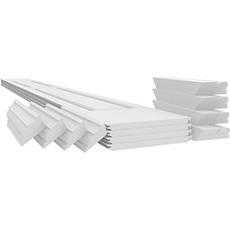Turncraft Architectural - ECEND - Premium Square Non-Tapered Double Raised Panel PVC Endura-Craft Column Wrap Kit