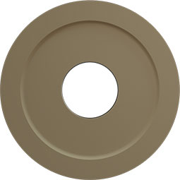 Ekena Millwork - CM11PM_P - 11 3/8"OD x 3 5/8"ID x 7/8"P Palmetto Ceiling Medallion (Fits Canopies up to 4 1/2")