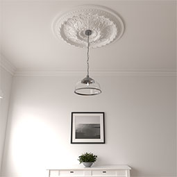 Ekena Millwork - CM38OS_P - 38 3/8"OD x 2 7/8"P Oslo Ceiling Medallion (Fits Canopies up to 7 5/8")