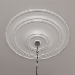 Ekena Millwork - CM40CL_P - 40 1/4"OD x 3 1/8"P Small Classic Ceiling Medallion (Fits Canopies up to 10")