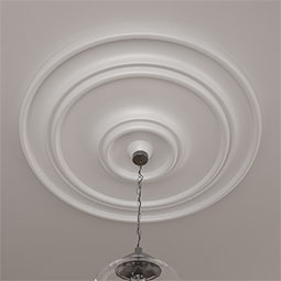Ekena Millwork - CM54TCL_P - 54"OD x 4 7/8"P Large Classic Ceiling Medallion (Fits Canopies up to 13 1/2")