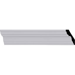 Ekena Millwork - MLD03X03X04PA - 3"H x 3"P x 4 1/4"F x 94 1/2"L Palmetto Cove Crown Moulding