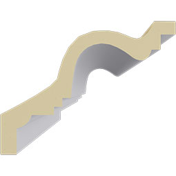 Ekena Millwork - MLD04X03X05EL - 4 5/8"H x 3 1/2"P x 5 3/4"F x 94 1/2"L Elsinore Traditional Crown Moulding
