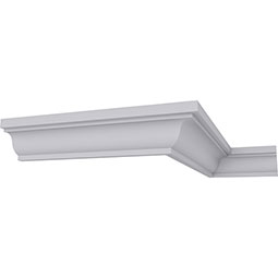 Ekena Millwork - MLD01X01X01HI - 1 1/4"H x 1 1/4"P x 1 3/4"F x 94 1/2"L Hillsborough Traditional Smooth Crown Moulding