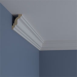 Ekena Millwork - MLD03X02X03LI - 3"H x 2"P x 3 5/8"F x 94 1/2"L Lisbon Traditional Smooth Crown Moulding