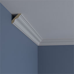 Ekena Millwork - MLD02X02X03LY - 2"H x 2"P x 3"F x 94 1/2"L Lyon Traditional Cove Crown Moulding
