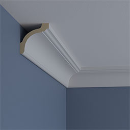 Ekena Millwork - MLD03X03X04HO - 3 1/2"H x 3 3/8"P x 4 7/8"F x 94 1/2"L Holmdel Traditional Cove Crown Moulding