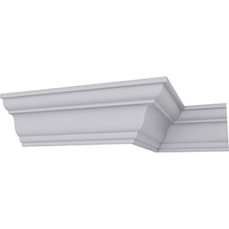 Ekena Millwork - SAMPLE-MLD03X03X04QU - SAMPLE - 3 1/2"H x 3 1/8"P x 4 3/4"F x 12"L Queenstown Traditional Cove Crown Moulding