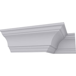 Ekena Millwork - MLD03X03X04SA - 3 1/4"H x 3 1/4"P x 4 1/2"F x 94 1/2"L Salem Traditional Cove Crown Moulding
