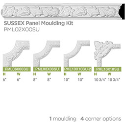 Ekena Millwork - PML02X00SU - 2"H x  7/8"P x 94 1/2"L  Sussex Floral Panel Moulding