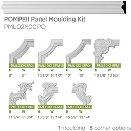 Ekena Millwork - PML02X00PO - 2 1/2"H x 3/4"P x 94 1/2"L Pompeii Panel Moulding