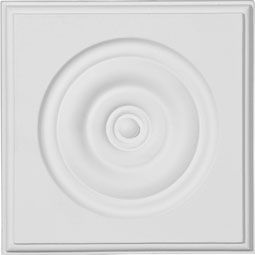 Ekena Millwork - PB05X05X01TR - 5 3/4"W x 5 3/4"H x 1 1/8"P Traditional Bullseye Plinth Block