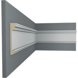 Ekena Millwork - PIR03X00BP - 3 1/8"H x 5/8"P x 94 1/2"L Pierced Moulding Backplate, fits Pierced Moulding Heights 2" and under