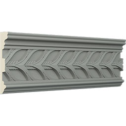 Ekena Millwork - SAMPLE-PIR03X00MO - SAMPLE - 3 1/8"H x 5/8"P x 12"L Monique Pierced Moulding with Backplate