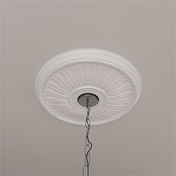 Ekena Millwork - CM20BE1_P - 20 1/8"OD x 3 7/8"ID x 1 7/8"P Berkshire Ceiling Medallion (Fits Canopies up to 6 3/8")