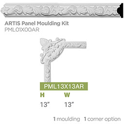 Ekena Millwork - PML01X00AR - 1 7/8"H x 3/4"P x 94 1/2"L, (7 1/4" Repeat), Artis Panel Moulding
