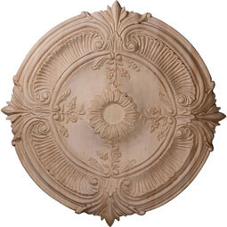 Ekena Millwork - CMWAC - 16"OD x 1 1/8"P Carved Acanthus Leaf Wood Ceiling Medallion (Fits Canopies up to 2")