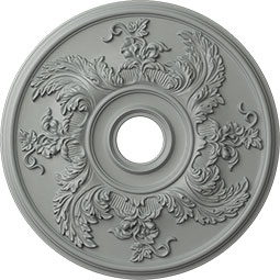 Ekena Millwork - CM23AC_P - 23 5/8"OD x 4 5/8"ID x 1 7/8"P Acanthus Twist Ceiling Medallion (Fits Canopies up to 8 3/8")