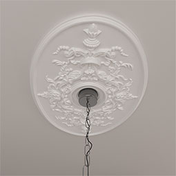Ekena Millwork - CM21X30AL_P - 30 3/4"W x 21/14"H x 3 7/8"ID x 1 5/8"P Alexa Ceiling Medallion (Fits Canopies up to 5 5/8")