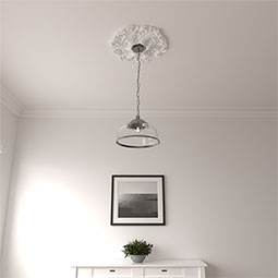 Ekena Millwork - CM19OR_P - 19 5/8"OD x 4 3/4"ID x 1 3/4"P Orrington Ceiling Medallion (Fits Canopies up to 4 3/4")