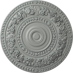 Ekena Millwork - CM33RO_P - 33 7/8"OD x 2 3/8"P Rose Ceiling Medallion (Fits Canopies up to 13 1/2")