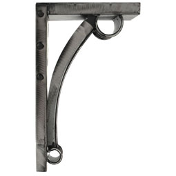 JKA Global Incorporated - JCOR6 - 4"W x 7 3/4"D x 13"H Nordic Arch Corbel in Brushed Steel (Loads up to 110lbs)