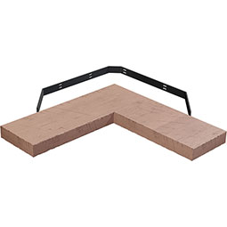 Brown Wood Products - BW01FL103030 - 30"W x 10"D x 2 1/2"H Rustic Hand Scraped Corner Floating Shelf